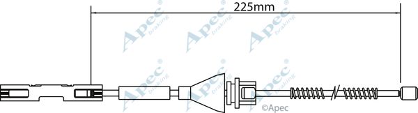 APEC BRAKING trosas, stovėjimo stabdys CAB1153